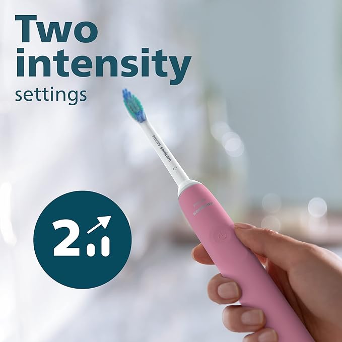 Philips Sonicare 3100 Power Toothbrush Rechargeable Electric Toothbrush with Pressure Sensor Deep Pink HX3681/06