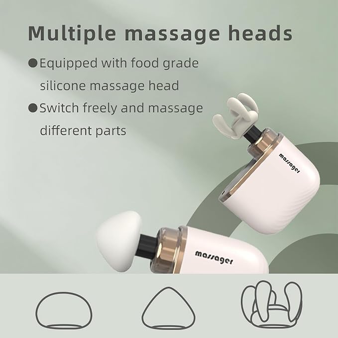 EK-Mi2 Portable Mini Massage Gun – Deep Tissue Muscle Massager for Body Neck &amp Shoulder Quiet Handheld Percussion Therapy Rechargeable Lightweight Professional Massager