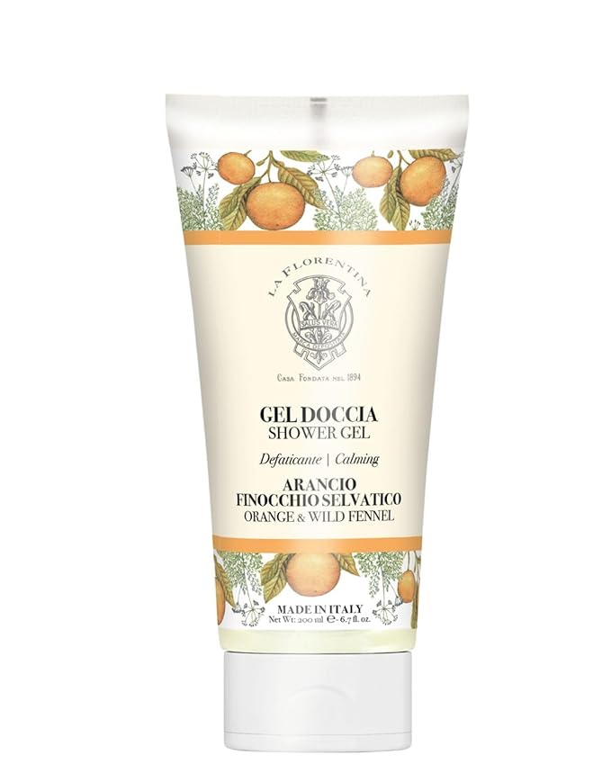 La Florentina Arancio Calming Shower Gel Orange &amp Wild Fennel 6.7 fl oz Made in Italy