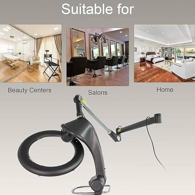 1200W Wall-Mounted Hair Dryer Styling Hood Hair Dryer Hair Salon Colour Processor Beauty Salon Equipment Hairdressing w/Adjustable Timer and Temperature