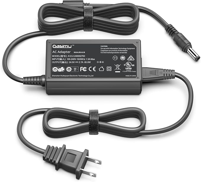 PL-1911 Foot Massager Adapter Power Cord Compatible with Powerfit PL1911 PowerLegs Power fit Platform Vibration Plate Electric Shiatsu Foot Massager Platform XH2400-1500W Power Supply Charger