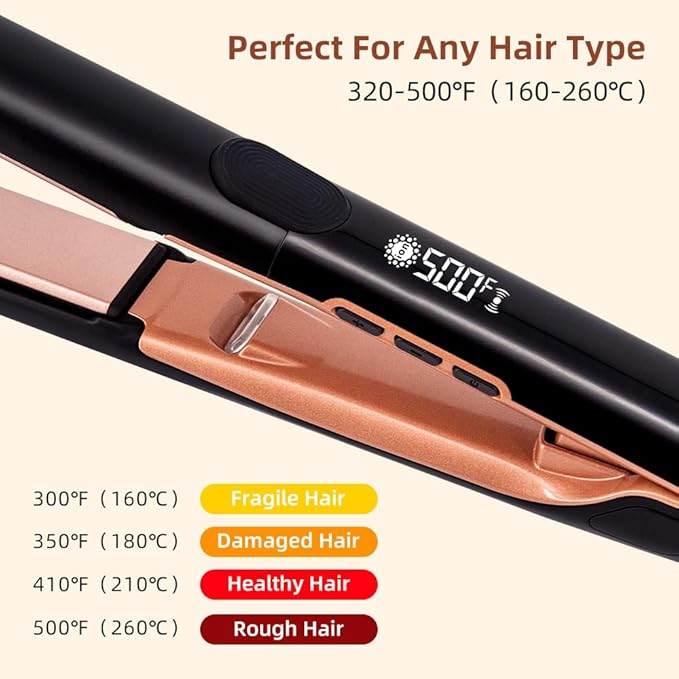 Hair straightenerProfessional Salon Straighteners Curling Straight Dual Purpose Clipboard Home Curling Machine Negative Ion High Temperature Hair Straightener Vibration Straightening Clip