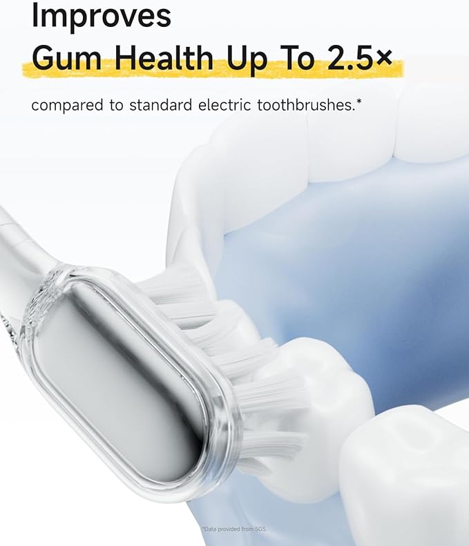 Laifen Wave Special Electric Toothbrush New 2025 Version Oscillation &amp Vibration Sonic Electric Toothbrush for Adults with App 2 Brush Heads IP68 Waterproof Travel Powered Toothbrush (Matte Yel