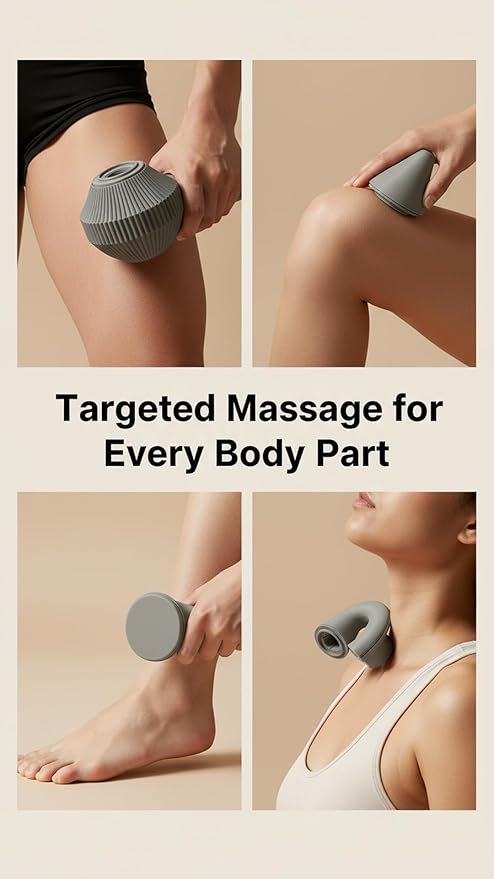 4-piece Replacement Massage Head Set for Theragun Mini (Generation 1) Multi-Functional Shock Massager Accessory
