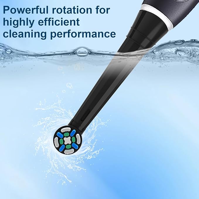 IO Replacement Heads Compatible with Oral B iO 2/3/4/5/6/7/8/9/10 Series Electric ToothbrushMedium-Soft Brush Heads for Gentle Care and Deep Clean White and Black 10PCS
