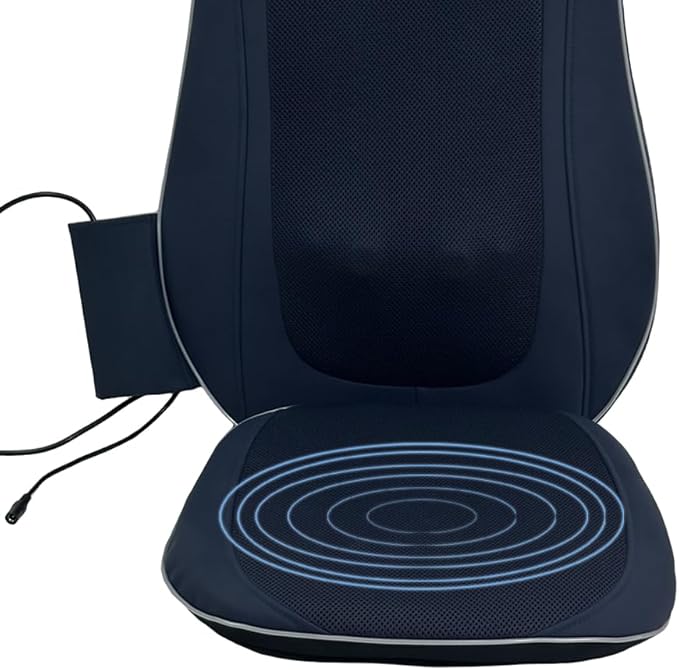 Shiatsu Back and Neck Massager with Kneading Heat Function for Deep Relaxation - Dark Blue