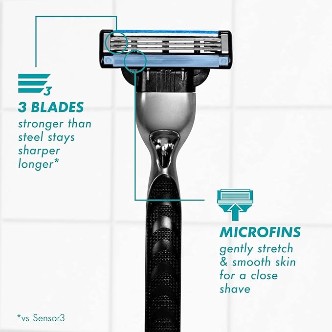 Mach3 Razor Refills for Men 15 Razor Blade Refills