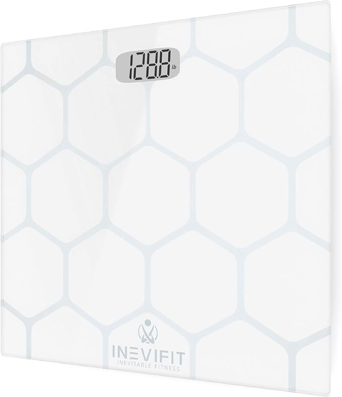 INEVIFIT Bathroom Scale Highly Accurate Digital Bathroom Body Scale Measures Weight up to 400 lbs. Includes Batteries
