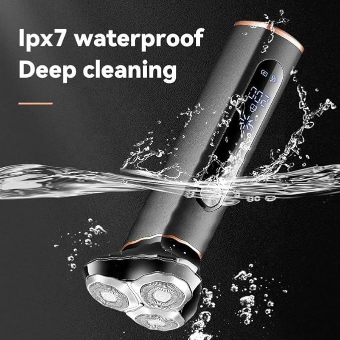 Electric Razor for Men Metal Shell Waterproof Electric Shaver for Men Wet Dry Beard Electric Razor Facial Shaving Machine Rechargeable
