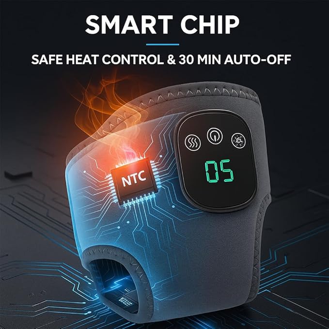 Foot Massager 3 in 1 Foot Massager Wireless &amp Portable Triple Method Heated Ankle Wrap with 3 Vibration Modes 5 Heat Level for Relaxation (1 PCS)