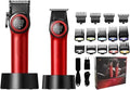 Compatible With VGR 001 977 High-End Men's Hair Trimming Set Intelligent Digital Display Hair Clipper with Carving Function Electric Grooming Pusher(V-001 977red.)