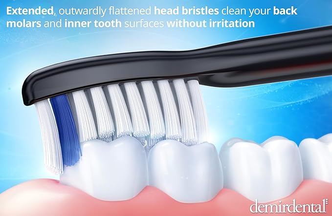 Toothbrush Heads Extra Soft Compatible with Philips Sonicare Toothbrush Heads - Extra Sensitive Replacement Heads for Very Sensitive Teeth - Gentle Brush Heads - Black - Replaces HX6058eb - 8 Pack