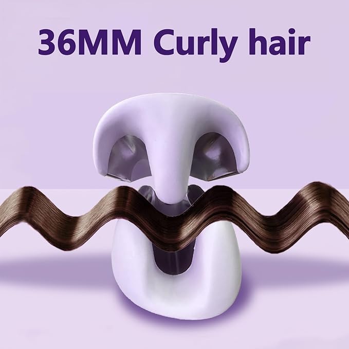 Waver Curling Iron Hair Crimper - 1.4 Inch Deep Waver Hair Curler Tool 3 Barrel Ionic Waves Curling Iron for Women Wavy Curler Styling Tool Anti-Scald Fast Heating Dual Voltage