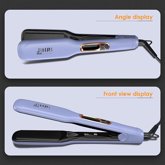 JINRI Volumizing Hair Iron Pumped-Up Volume Adjustable Temp 360 ° Tail Rotation Lasting Hair Volume for Short Or Thin Hair Dual Voltage（100-240V） Purple