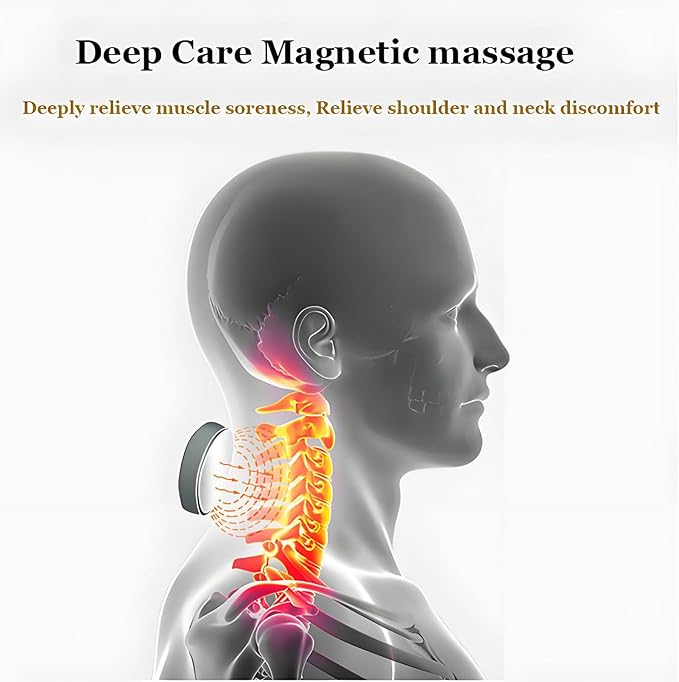 Vitality Magic Pro 2.0 Neck Massager2025 Upgraded 4-Head Magic Pro 2.0 Neck Massagewith 6 Vibration Modes &amp 15 Intensity LevelsPromote Muscle Relaxation (White)