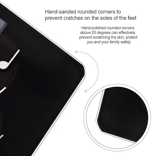 Music Notes Weight Scale Digital Electronic Scales Bathroom Scale Larg LCD Backlight Display High Precision MeasurementsTempered Glass