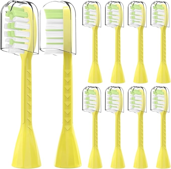 10Pack Toothbrush Replacement HeadsCompatible for Sonicare HY1200/06 BD1003/AZ(Mango Yellow)