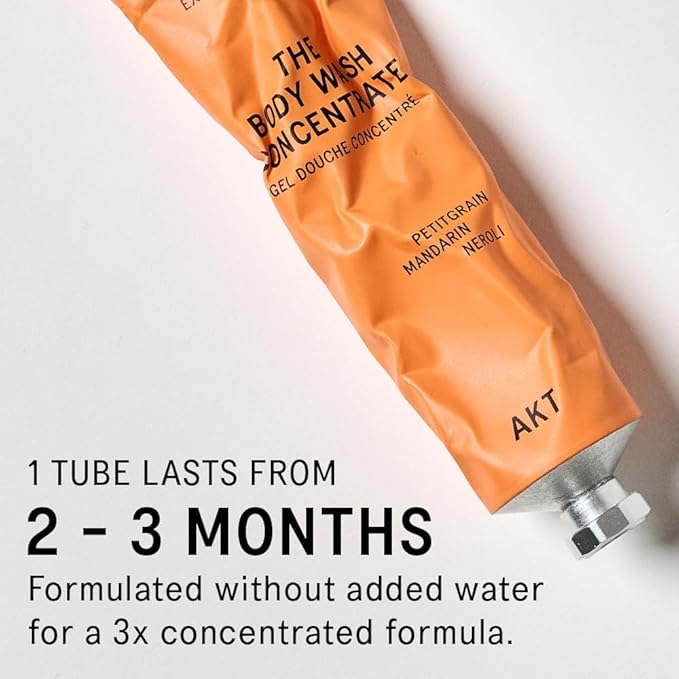 AKT The Body Wash Concentrate 3.4 Fl Oz Natural Shower Gel with Skin-Balancing Prebiotics Body Wash Women &amp Men with Olive Squalane &amp Vitamin E Sc.01 Orange Grove All Genders