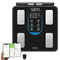 8-Electrode Smart Scale for Body Weight Segmental Body Composition Analyzer with Retractable Handle 4.8 LED Color Screen Bluetooth App Sync 400lbs