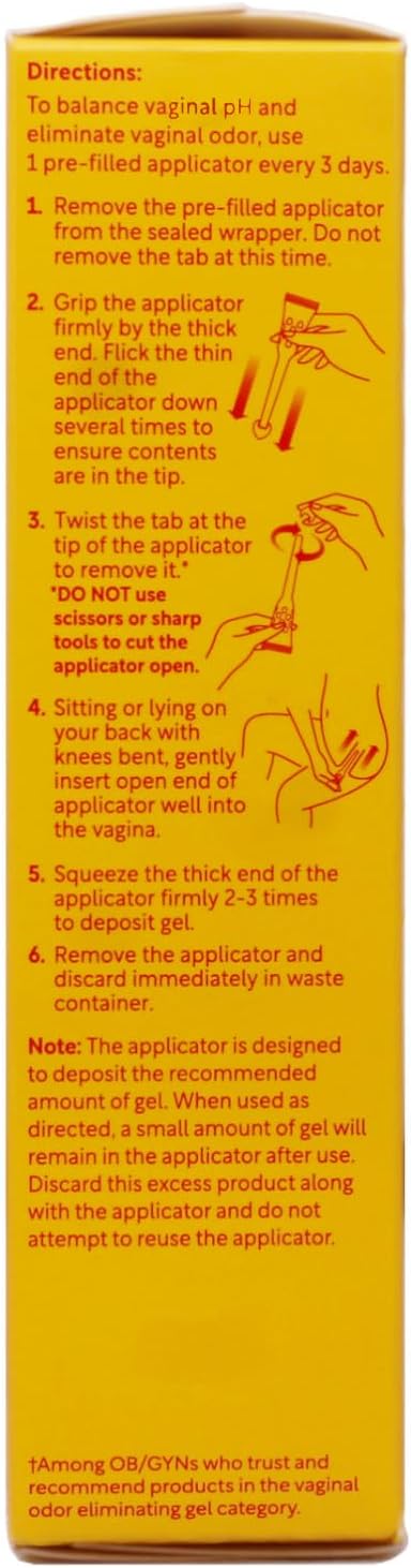 RepHresh Vaginal Gel 0.07 oz 12 Prefilled Applicators (Pack of 3)