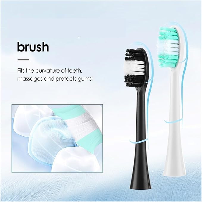20pcs/lot Toothbrush Replacement Compatible for Teeth Cleaning(White-)