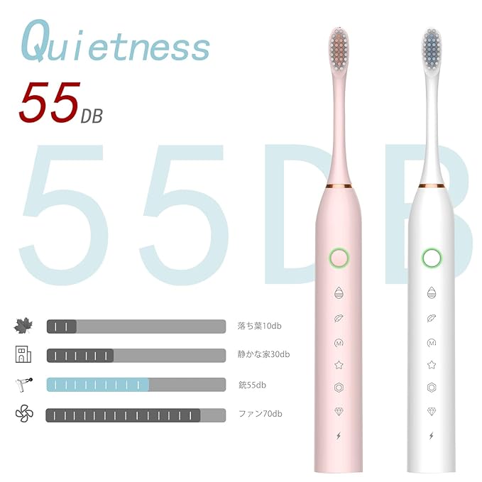 2 Pack Electric Toothbrush for Adults with 8 Brush Heads 6 Modes 42000vpm Sonic Electric Toothbrush Black+Pink