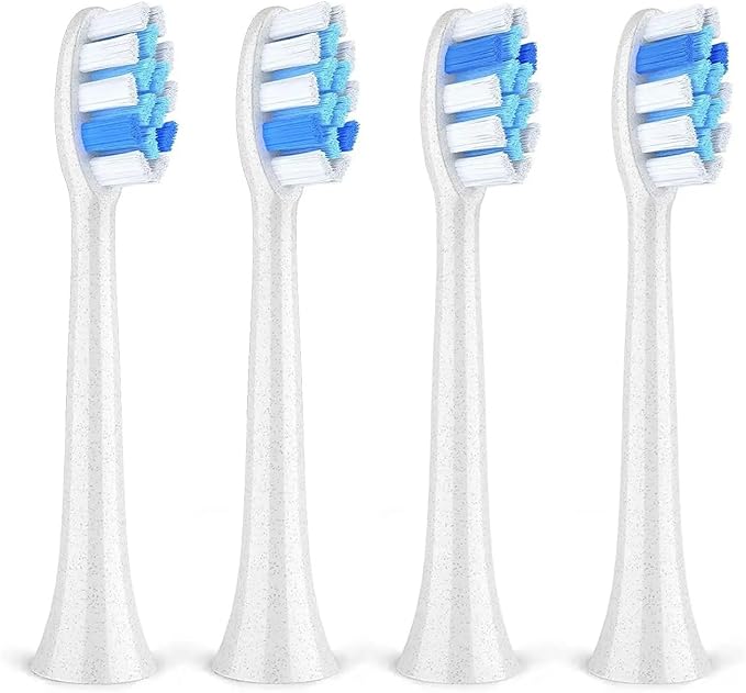 16PCS Electric Toothbrush HeadsCompatible for Fairywill P11 T9 P80(16Black)