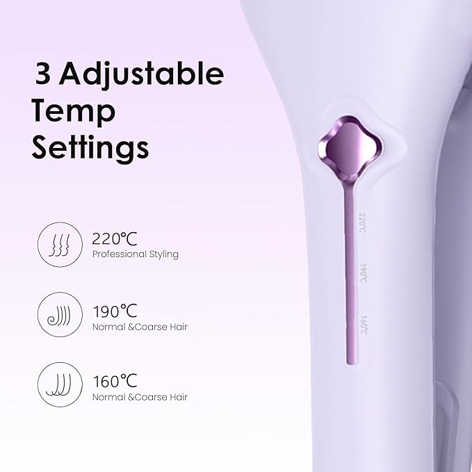 Waver Curling Iron Hair Crimper - 1.4 Inch Deep Waver Hair Curler Tool 3 Barrel Ionic Waves Curling Iron for Women Wavy Curler Styling Tool Anti-Scald Fast Heating Dual Voltage
