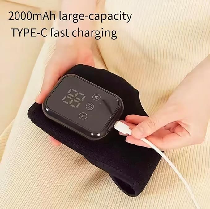2PCS Wireless Foot Massager Updated with Three Types of Heating Three in one Vibration Heating to Promote Blood Circulation Used for Home/Office/Travel Wireless Portable Foot Massager (Black)