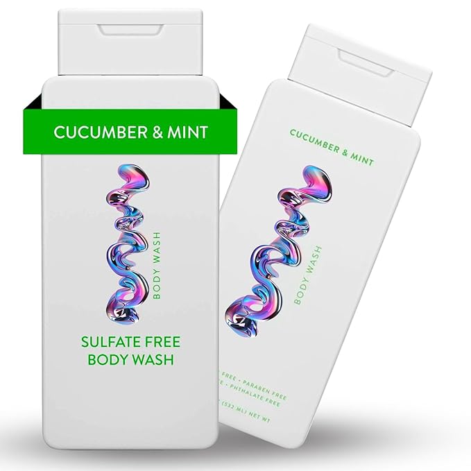 Vivid Green Store Body Wash Cucumber &amp Mint – Sulfate-Free Paraben-Free – Refreshing &amp Hydrating Cleanser – Unisex – 18 fl oz Bottle