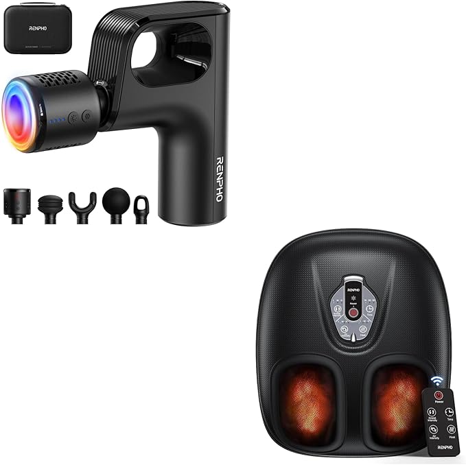 RENPHO Foot Massager and Active Mini Thermacool Massage Gun