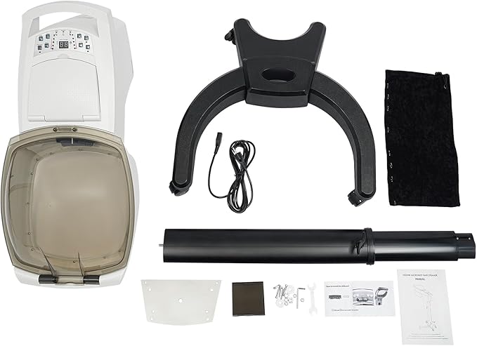 7 Color Hair Steamer Professional Standing Deep Conditioning Hair Steamer Household Hair-Care Machine with Adjustable Height &amp 57.49 oz Water Tank for Home Barber Stores Beauty Stores (White)