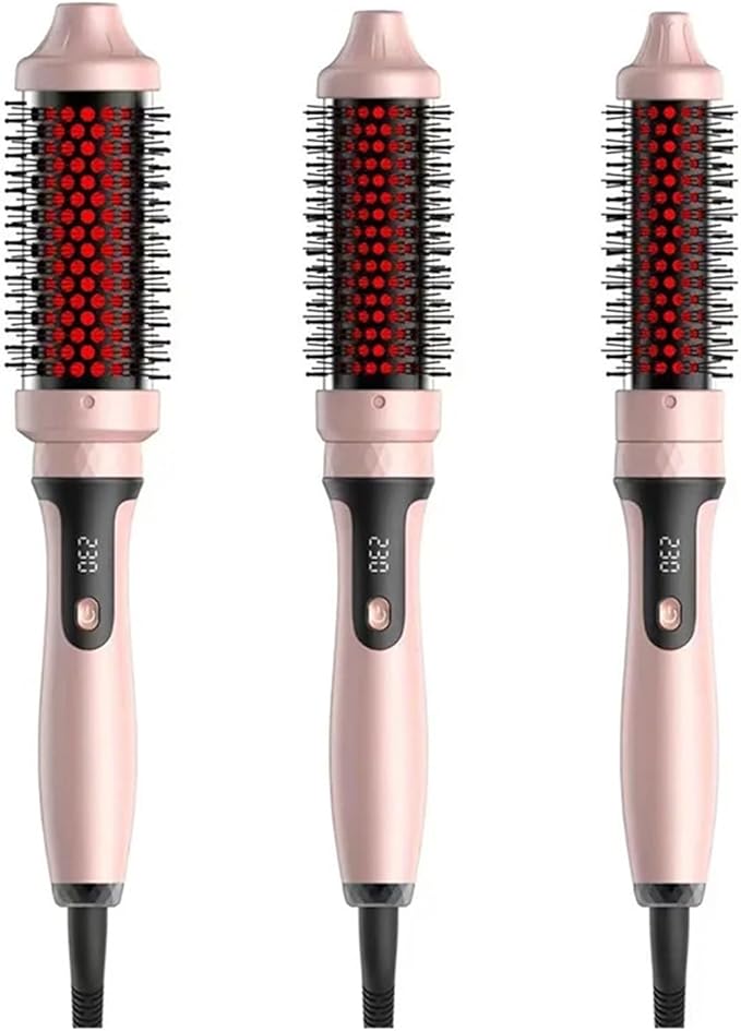 Professional Women's Infrared Thermal Brush - Ceramic Curling Iron &amp Heated Round Brush for Effortless Styling(B)