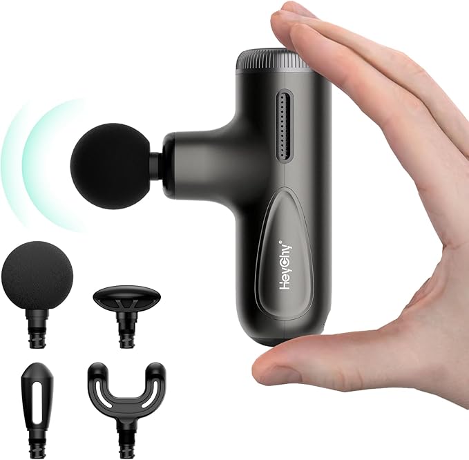 Super Mini Massage Gun Deep Tissue Muscle Massager with Adjustable Amplitude Portable Handheld Percussion Massager Quiet for Home Gym &amp Travel Dark Gray