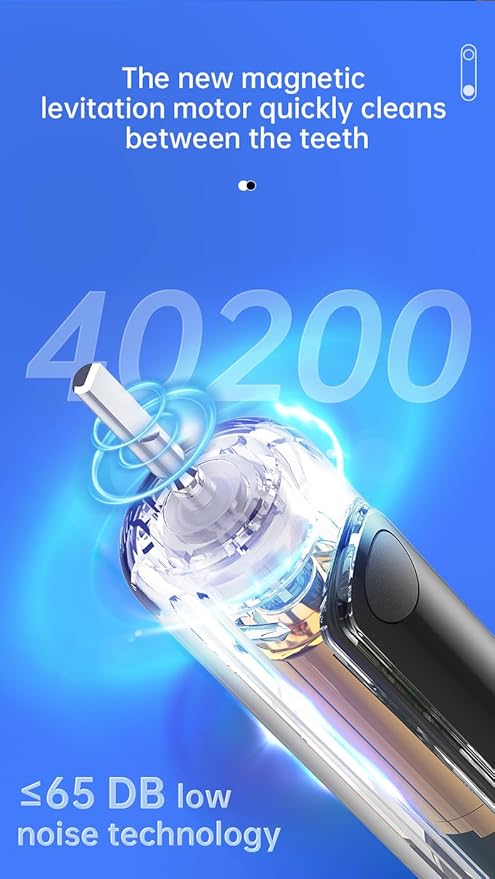 NB-1 LCD Screen Electirc Toothbrush5 Modes 5 intensities &amp DIY ModeRechargeable Sonic Electric Power Toothbrush for AdultBlack- 8 Brush Heads &amp Travel Case