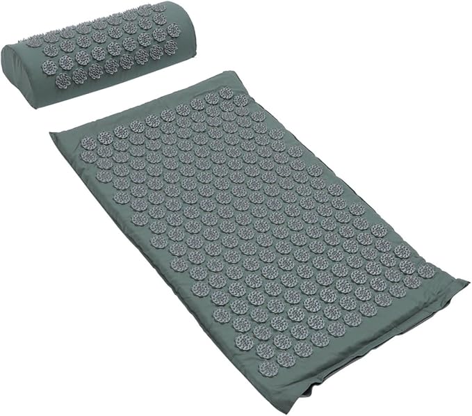 Acupressure Massage Mat and Pillow Set 2pcs Non-Slip Relief Mat with Bag for Full Body Muscle Relaxation and Yoga Exercise at Home