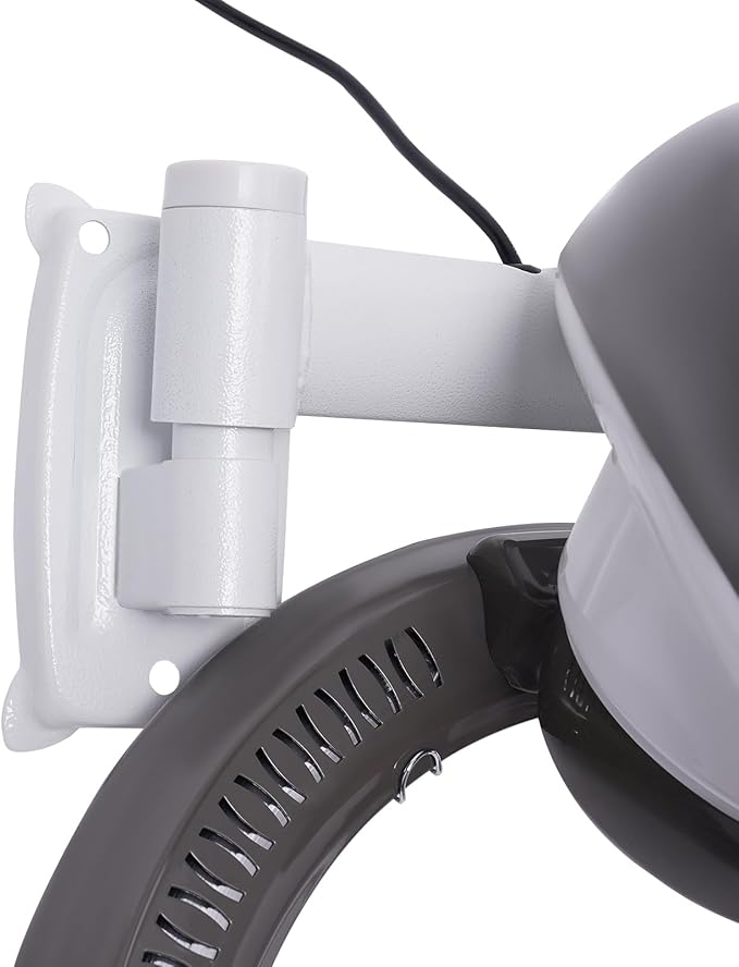 Wall Mount Orbiting Rotating Hair Treatment Machine 950W 110V 360° Rotating Heating Ring Salon Hair Perming Machine for Baking Oil Coloring Styling Adjustabe Temprature &amp Time (Grey)