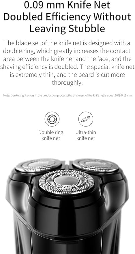 Electric Razor for Men's Electric Shaver Rechargeable Triple Blade Razor Razor Men's Shaving Machine IXP7 Waterproof Beard Trimmer Washable