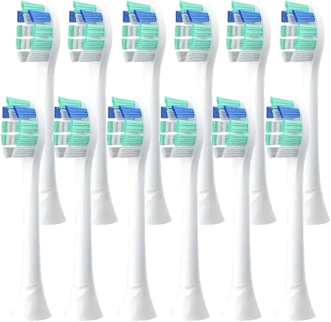 4-16pcs Replacement Toothbrush HeadsCompatible for Philips Electric Brush Head 1100 2100 4100 4300 5100 5300 6100 6500 etc(12pcs)