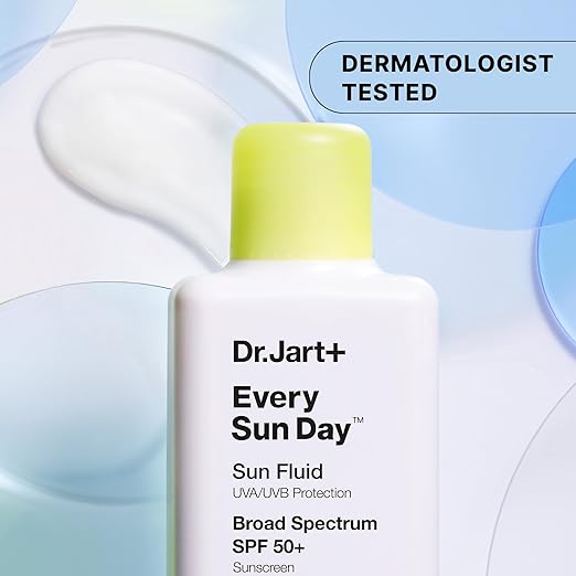 Dr.Jart+ Every Sun Day Sun Fluid Korean Sunscreen SPF 50+ for Face | Korean Skin Care 3.38 Fl Oz