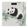 Panda Bamboo Scale for Body Weight Sturdy Tempered Glass Weighing Scales with LCD Display Accurate Digital Bathroom Scale Convenient Body Fat Smart Scales Easy Read