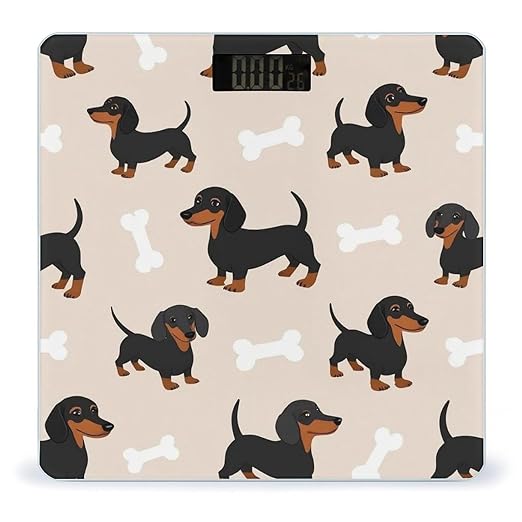 Men's Smart Scale for Body Weight Digital Bathroom Weighing Scale Automatic Switch Energy Saving Scale Wiener Dog Doxie Dachshund Weiner Dog Pet Dogs
