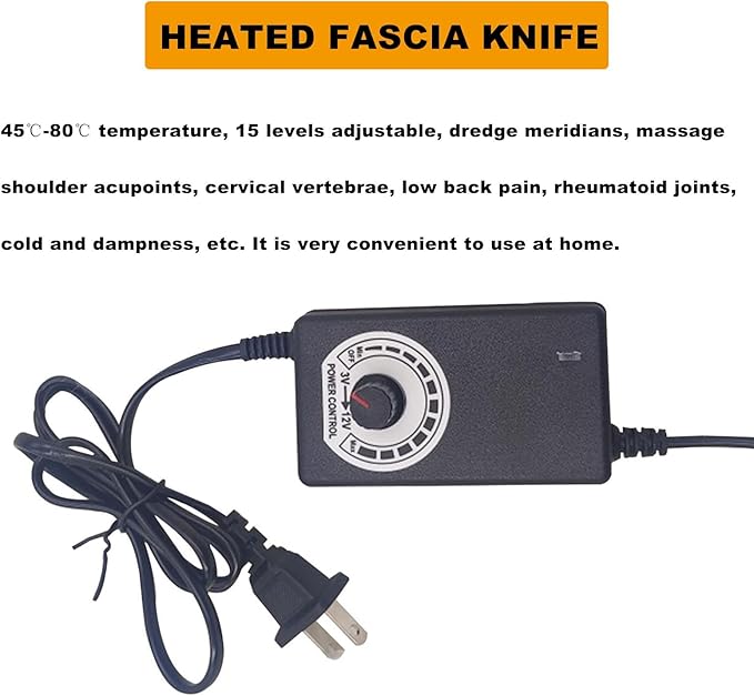 Electric Heated Fascia Massager - Meridian DredgingMuscle Relaxation Electric Fascia KnifeFascial MassagerApplicable to The Whole Body(A)