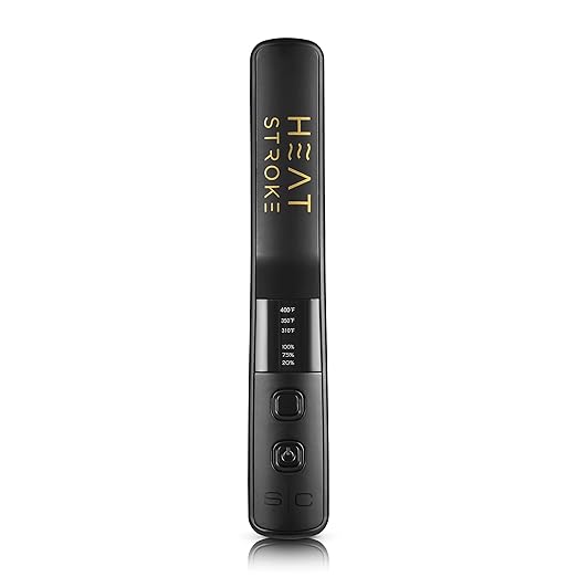 StyleCraft Heat Stroke Beard &amp Styling Hot Brush Cool Touch Tips Anti-Scold Hair Straightener Black