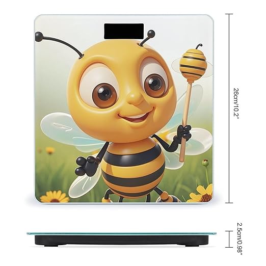 Honey Bee Smart Scale for Body Weight Accurate Bathroom Scale with LED Display Digital Weight Scales Weighing Machine High Precision Scales for Bath Home