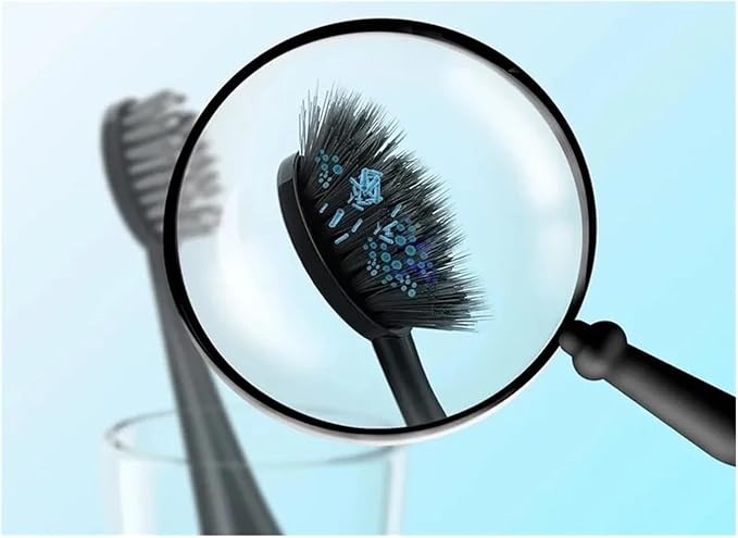 Compatible for Seago SG-540 Replacement Toothbrush HeadsCleaning Deep Tooth Gaps(16BLACK)