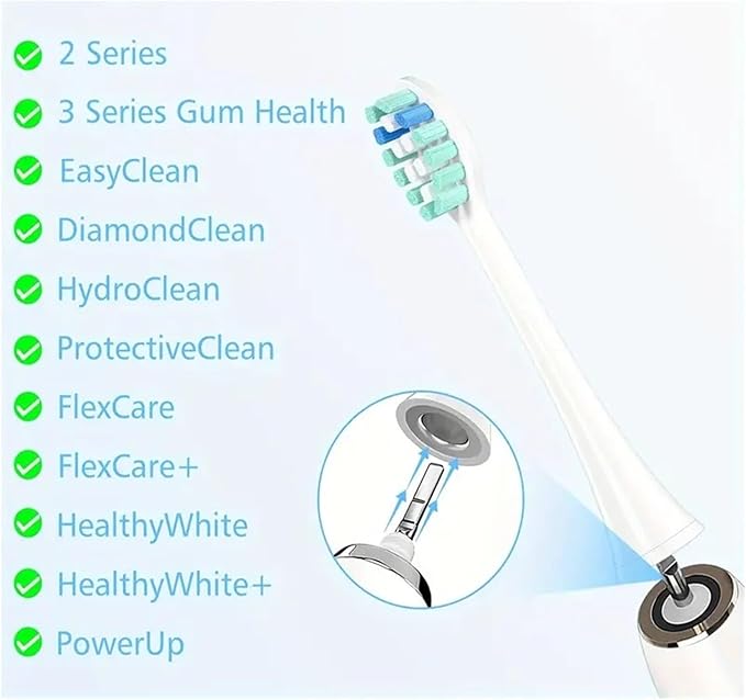 16Pcs Replacement Toothbrush Heads Compatible for 4100 6500 6100 7500 5300 1100 Brush Head(16pcs Blue)
