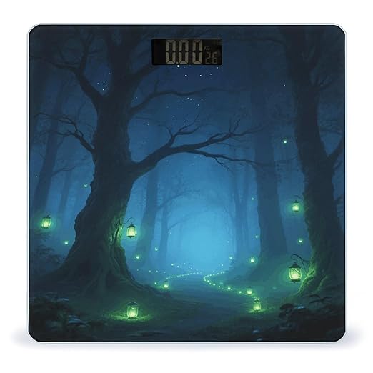 Forest Weight Scale Large Digital Bathroom Scales with Bright LED Display Non Slip Digital Scale and Step On Fashion Weighing Machine for Body