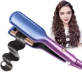 Hair Crimper Iron16mm 3 Barrel Hair WaverBeach Waves Curling Iron for Long &amp Short HairCeramic Hair Crimper with Adjustable TemperatureDual VoltageFast Heat