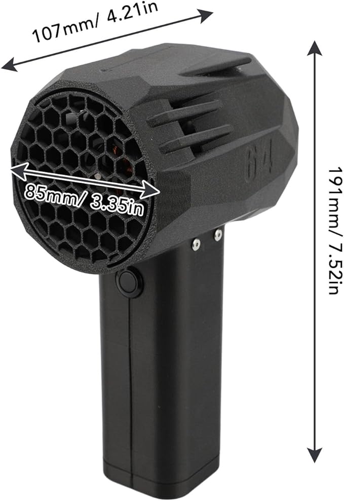 Jet Dryer Blower 4000mAh Rechargeable Handheld Hair Dryer with Noise 240kmh High-Speed Airflow 1400g Power 20W Super-Fast Charging Intelligent Thermal Control Safe and